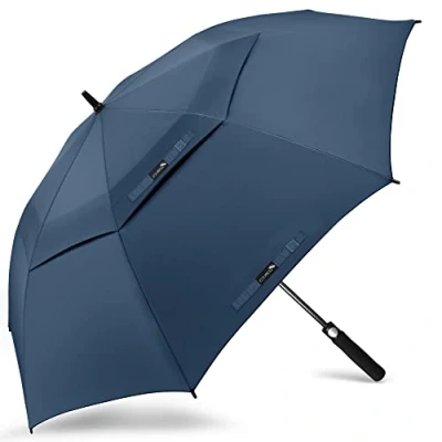 Abbildung von ZOMAKE Regenschirm Sturmfest Groß,XL Golf Umbrella Stockschirm mit Auf Zu Automatik für Herren Damen Travel Schirm Tragegurt(Marineblau)