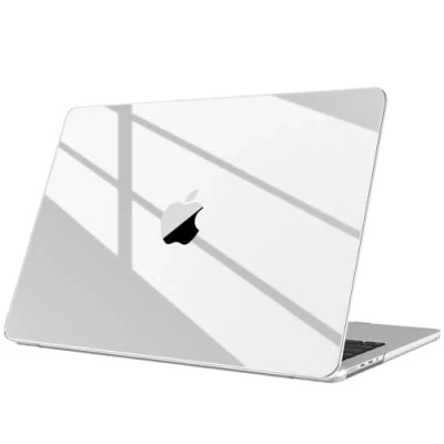 Abbildung von Fintie Hülle Kompatibel mit MacBook Pro 14 Zoll (2024 2021) A3112 A3401 A3185 A2992 A2918 A2779 A2442 M4 M3 M2 M1 Pro/Max, Schutzhülle Zoll, Kristall Klar(Ultradünne)