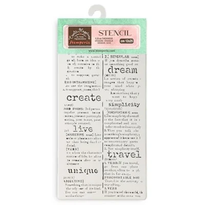 Abbildung von Stamperia Thick Stencils for Scrapbooking, Albums, Card Making, Bullet Journalling and More, Dictionary, Flexible Material, Easy to Clean, Perfect Hobbies, Crafts Gifting (Secret Diary)