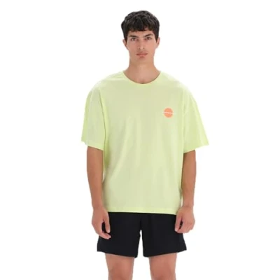 Abbildung von Dagi Men&#039;s Short Sleeve Crew Neck View Regular T Shirt, Light Green, XXL
