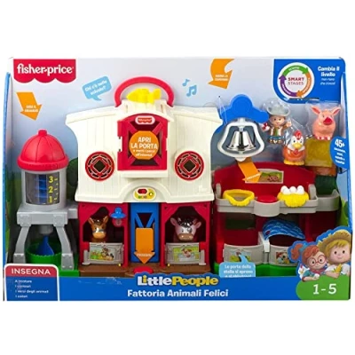 Abbildung von Fisher Price Little People Bauernhof mit Smart Stages Technologie, Licht und Klänge, Spielzeug für Kinder 1+ Jahre, GTM15