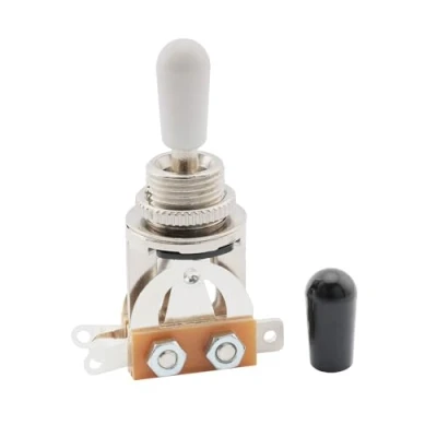 Abbildung von Musiclily Metrisch Gitarre 3 Wege Toggle Switch Tonabnehmer Schalter LP Pickup für Les Paul Style E Gitarre, Weiß Knopf