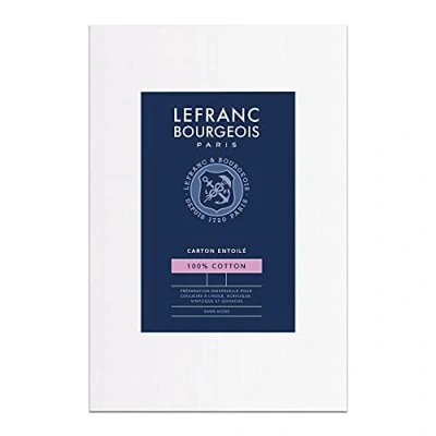 Abbildung von Lefranc Bourgeois 806648 Malkarton 24x30cm, 100% Baumwolle, doppelte weiße universal Grundierung für Acrylfarben &amp; Ölfarben, Malpappe Profis Hobbymaler