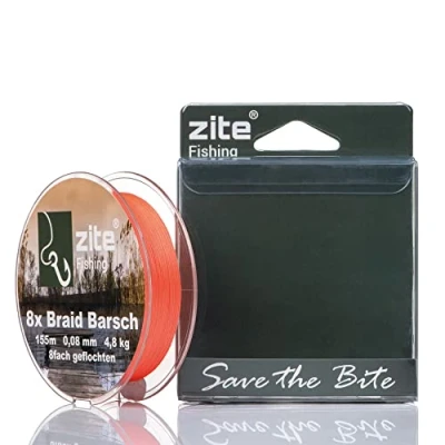 Abbildung von Zite Angelschnur Barsch 0,08mm 150m 8 fach geflochtene mit 4,8 kg Tragkraft
