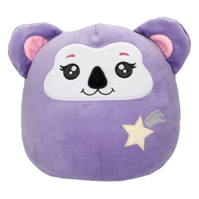 Abbildung von Depesche 13041 Ylvi Swoppies Kuscheltier Koala in Lila, mit Leuchteffekt, Sternenschnuppe und runden Ohren, ca. 20 cm großes Plüschtier