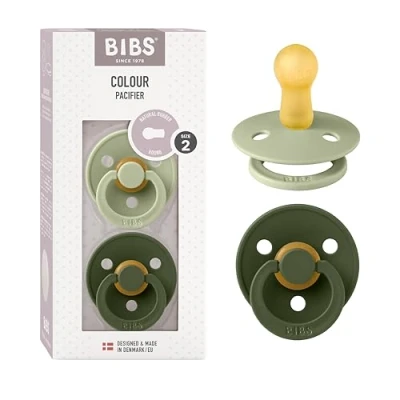Abbildung von BIBS Schnuller Colour 2er Pack Latex Größe 2, Sage/Hunter Green