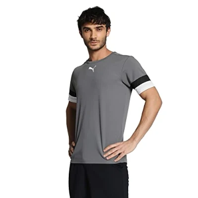 Abbildung von Puma Teamrise FußballTrikot, Herren, Größe: Small, Grauschwarzweiss