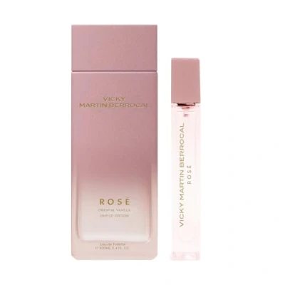Abbildung von VICKY MARTÍN BERROCAL Eau de Toilette Rosé 100 ml + EDT 20 ml, Damenparfüm Set, frischer und blumiger Duft, limitierte Auflage, Noten von Rose Vanille