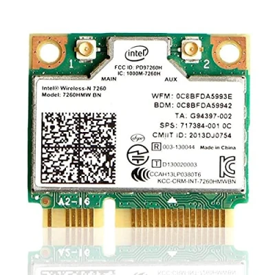 Abbildung von Intel Dual Band, kabelloser MQUPIN 7260.HMW Dualband, kabellose Karte, Wechselstrom, 7260 Netzwerkadapter + Bluetooth 4.0. Verwendung für AC halbe Mini PCI Karte 802.11 b/a/g/n/ac