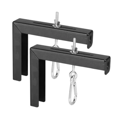 Abbildung von Wand und Deckenprojektor Leinwandhalterungen, 15,2 cm, ausziehbare Arme mit Haken, einfache Installation, hält 36,3 kg Halterung