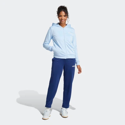 Abbildung von adidas Sportswear Essentials Linear SET Trainingsanzug, Damen, Größe: Small, Glow blue