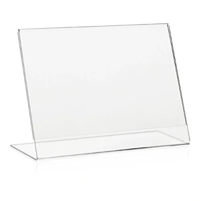 Abbildung von 10 Stück VITAdisplays DIN A5 Tischaufsteller, Werbeaufsteller, L Ständer, Aufsteller im Querformat, Tischaufsteller aus original PLEXIGLAS