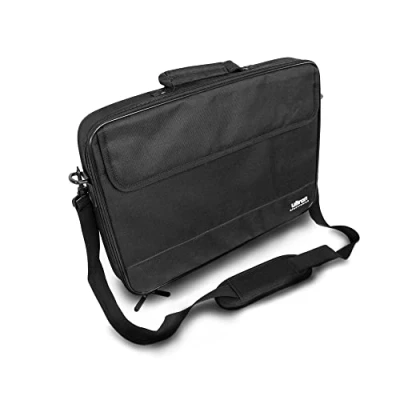Abbildung von ultron Case Plus kompakte Laptoptasche, Umhängetasche/Tragetasche mit Taschen zur Aufbewahrung von Zubehör, für Laptops bis zu 15,6 Zoll (39,6 cm), Schwarz, 1 Stück
