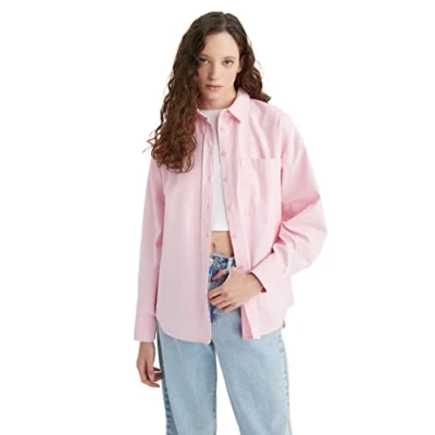Abbildung von DeFacto Damen V2439AZ Tunic Shirt, PINK, S