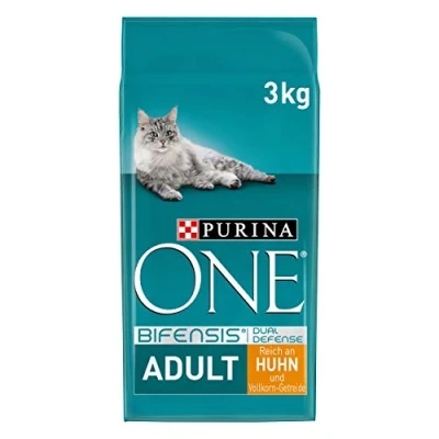 Abbildung von PURINA ONE BIFENSIS Adult Katzentrockenfutter: reich an Huhn, stärkt natürliche Abwehrkräfte, für gesunde Knochen, Haut, Zähne &amp; Harnwege I ab 1 Jahr