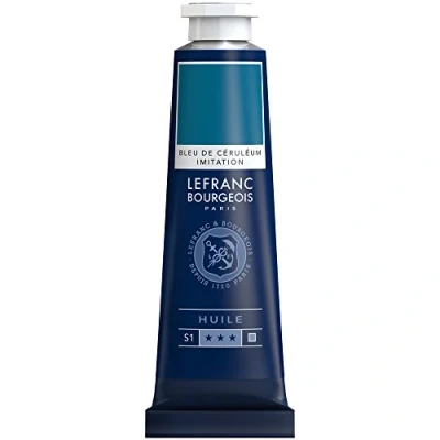Abbildung von Lefranc Bourgeois 810021 feine Ölfarbe, lichtecht mit hervorragender Deckkraft &amp; hoher Farbintensität, gleichmässiger Konsistenz und optimaler Mischbarkeit, 40ml Tube Cölinblau Farbton