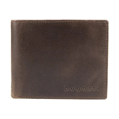 Abbildung von Bugatti Volo Geldbeutel Männer Leder Geldbörse Herren Braun Portmonaise Portemonnaie Portmonee Brieftasche Wallet Ledergeldbeutel