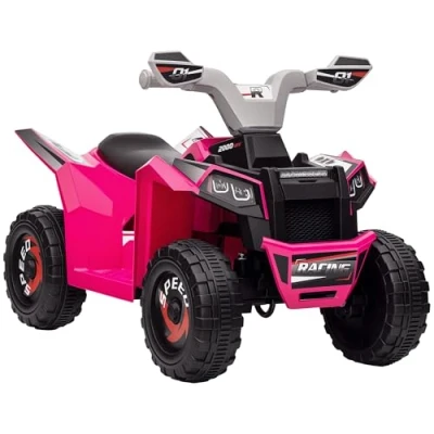 Abbildung von HOMCOM Elektro Kinderquad Kinderauto, Elektrofahrzeug mit Vorwärts &amp; Rückwärtsgang, Belastbarkeit 25 kg, (1 tlg), für Kinder von 18 Monaten bis 36 Monaten, Rosa