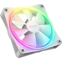 Abbildung von NZXT F120 RGB Duo 120mm doppelseitiger Lüfter 20 einzeln adressierbare LEDs ausgeglichener Airflow und statischer Druck Fluiddynamisches Lager PWM Steuerung Weiß