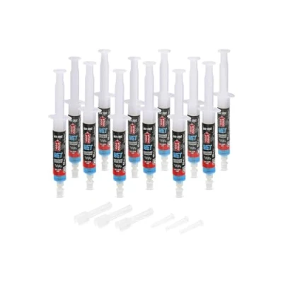 Abbildung von Errecom 1000 Miglia BKR 3102 WET Fahrradkette Schmiermittel für feuchtige,nasse,schlammige Straßenbedingungen 144ml(12x12ml),Spritzen+Drop u. Huggie System Applikatoren,fluoreszierende duftende Formel