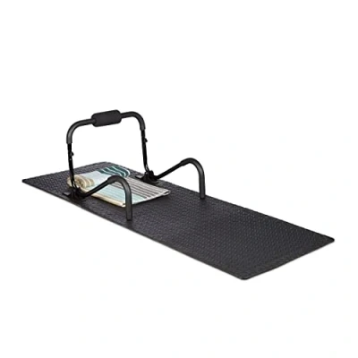 Abbildung von Relaxdays Bodenschutzmatte 60x60cm, 8er Set, 3m², Unterlegmatte Fitnessgeräte, Stärke 1cm, Lärm &amp; Trittschutz, schwarz