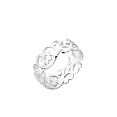 Abbildung von Elli Ornament CUT OUT Ring, Damen, Größe: 54, Silber