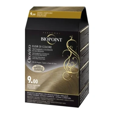 Abbildung von BIOPOINT Orovivo Farbe 9 hellblonde Farbton Dauerhafte Haar