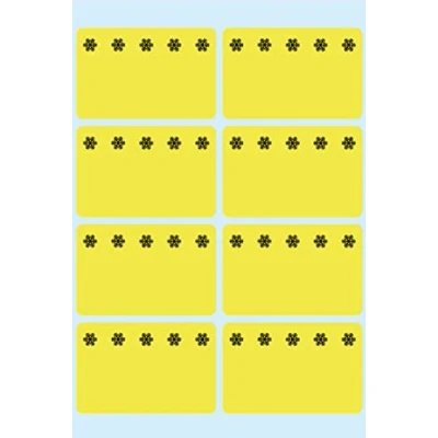 Abbildung von HERMA 3771 Tiefkühletiketten, 48 Stück, 26 x 40 mm, 8 pro Bogen, selbstklebend, matt, blanko Papier Gefrieretiketten zum Beschriften, Klebeetiketten Aufkleber für Gefriergut, gelb