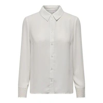 Abbildung von ONLY Damen OPMTRINE LS LACE Shirt WVN Bluse, Cloud Dancer, X Large