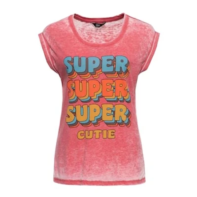 Abbildung von QueenKerosin T Shirt Super Cutie (1 tlg) Frontprint im 70s Style