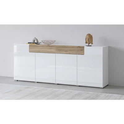 Abbildung von INOSIGN Sideboard &quot;Toledo,Breite 208cm,moderne Kommode mit dekorative Fräsungen,grifflos&quot;, Kombikommode viel Stauraum, Einlegeböden verstellbar
