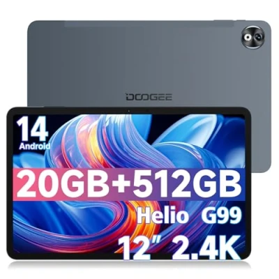 Abbildung von DOOGEE T40 PRO Tablet 12 Zoll, Android 14 Tablet, 20GB RAM+512GB ROM(2TB TF) PC, 2.4K Helio G99 Gaming 10800mAh Akku mit 16MP+8MP 4G Dual SIM/ 5G WiFi/GPS/Widevine L1
