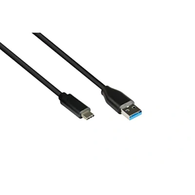 Abbildung von Good Connections USB 3.2 Gen.2 Kabel 10GBit/s / 3A Stecker A an C™ hochwertiger KUPFERLEITER schwarz 1m