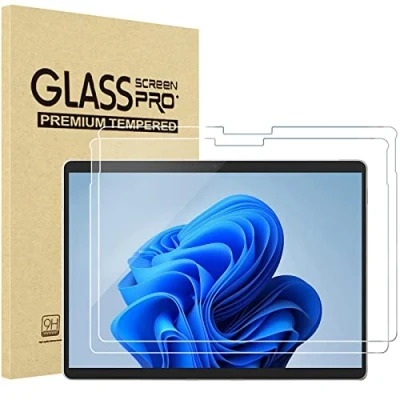 Abbildung von ProCase 2 Stück Schutzglas Displayschutzfolie für Microsoft Surface Pro 11/ 10 / 8 X, 9H Gehärtetes Folie Screen Protector, Härte Schutzfolie Glas Klar