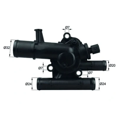 Abbildung von MAHLE ORIGINAL TI 214 83 Kühlwasserthermostat mit Dichtung RENAULT: SCENIC 2, MEGANE 2 Stufenheck