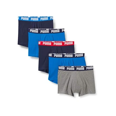 Abbildung von Puma Herren Boxer Unterwäsche, Blau/Grau, XL (5er Pack)