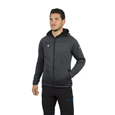 Abbildung von Izas Herren Hudson Fleece Jacke, Dunkelgrau/Schwarz, L