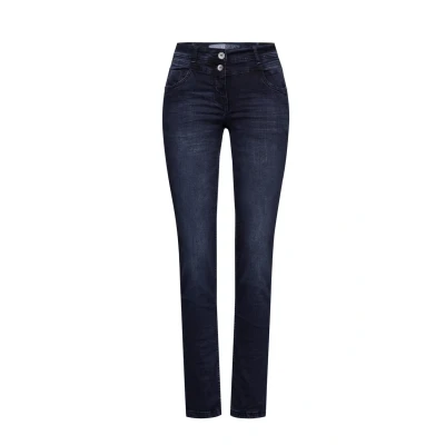 Abbildung von Cecil IM Casual FIT Jeans Straight Leg, Damen, Größe: 26x32, Blau