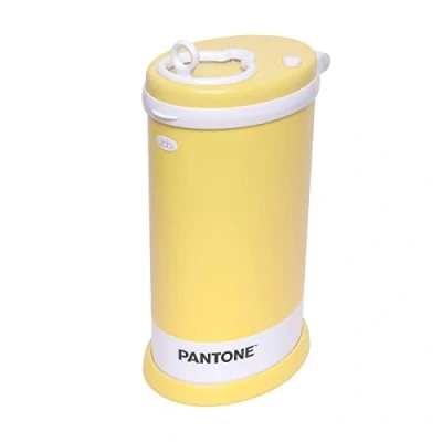 Abbildung von Ubbi Steel Diaper Pail, Odor Locking, No Special Bag Required, Award Winning, Registry Must Have, Pantone Yellow