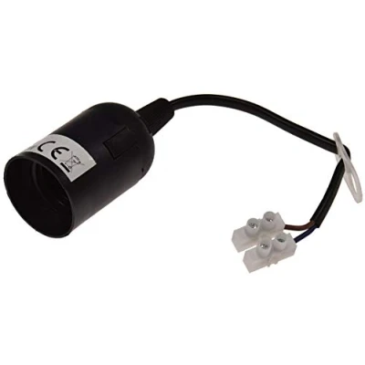 Abbildung von ChiliTec Sockelleuchte E27 Fassung mit 15cm Kabel + Aufhänger Baustellen