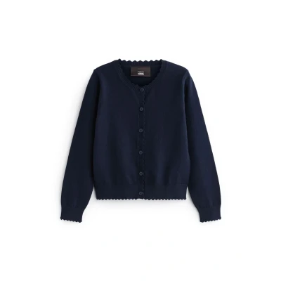 Abbildung von Next Scalloped EDGE School Strickjacke für Kinder, Größe: 134, Navy blue