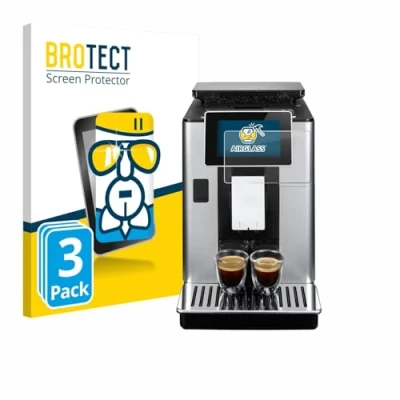 Abbildung von BROTECT Schutzglas für DeLonghi PrimaDonna Soul ECAM612.55.SB (3 Stück) Schutzfolie Panzer Folie Glas [Extrem Kratzfest 9H, Anti Fingerprint,