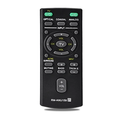 Abbildung von ASHATA Universal Fernbedienung,Soundbar Ersatz Fernbedienung Controller,Tragbar Ersatzfernbedienung Remote Control für RM ANU159 Soundbar Schwarz