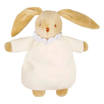 Abbildung von Trousselier Plüschtier mit Rassel Kuschelhase 20 cm hoch Klassischer Chic Ideales Geburtsgeschenk Maschinenwaschbar Farbe elfenbein