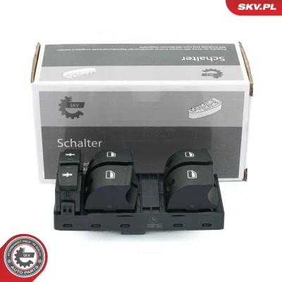 Abbildung von ESEN SKV 37SKV471 Schalter, Fensterheber fahrerseitig AUDI: A6 C6 Avant, Q7, Limousine