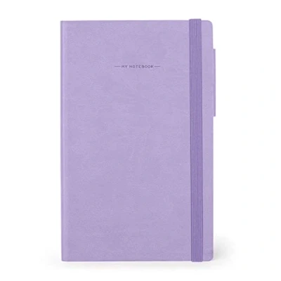 Abbildung von Legami Notizbuch mit weißen Seiten, Medium, 192 Einband aus weichem PU, FSC® zertifiziertem Papier, elfenbeinfarbenes Papier 90 g/m², Monatsplaner, Adressbuch, Lesezeichen, 13 x 21 cm,