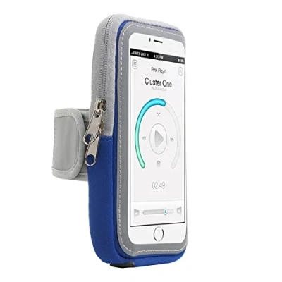 Abbildung von Sportarmband kompatibel für Huawei P30 Lite / P20 P10 Lite/P Smart Plus Armband Handy Halter Case Training, Laufen, Joggen und Fitness Dealbude24 Armtasche Groß Blau