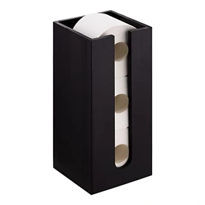 Abbildung von Navaris Toilettenpapierhalter Toilettenpapier Rollenhalter 15x15x33cm freistehend schwarz (1 St)