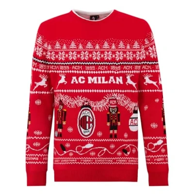 Abbildung von AC Milan Weihnachtspullover 2023, offizielles Produkt, Erwachsene, Unisex
