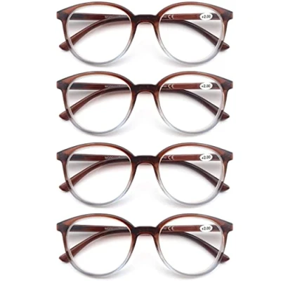 Abbildung von MODFANS 4er Set Lesebrille Rund Herren Damen,Gute Brillen,Hochwertig,Mode,Komfortabel,Super Lesehilfe